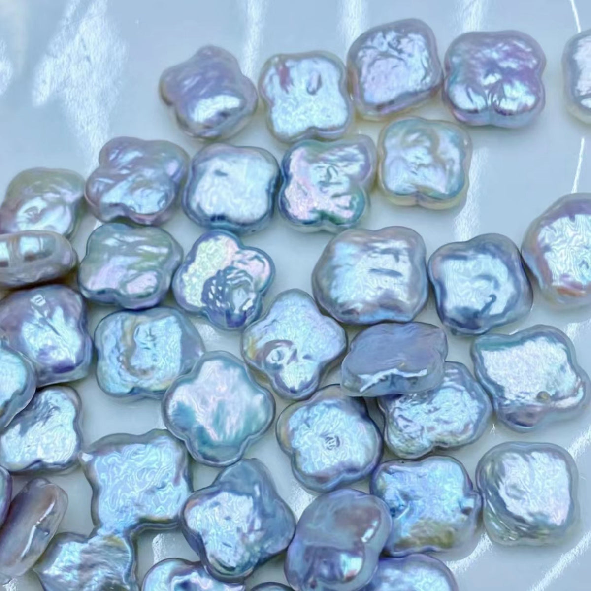 【Clover Lover】 Clover ( 3 Clover Shape Freshwater Pearls)