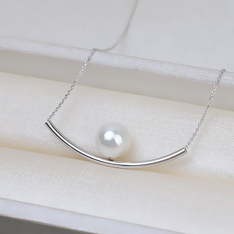 Balance Beam Pendant Necklace 925 Sterling Silver Accessories 44cm (Pearls Not Included)