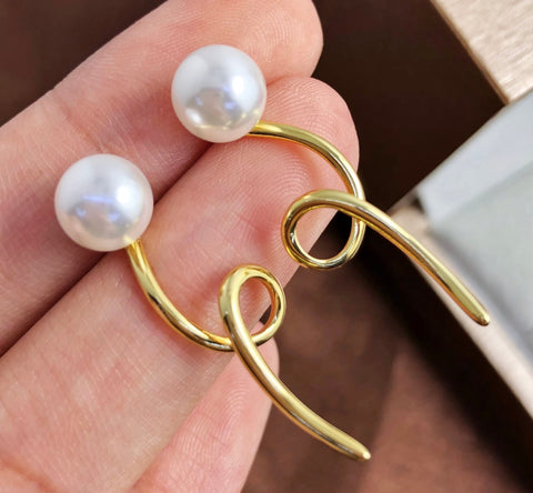 Curve 925 Sterling Silver Earring Accessories 9mm (Pearls Not Included)