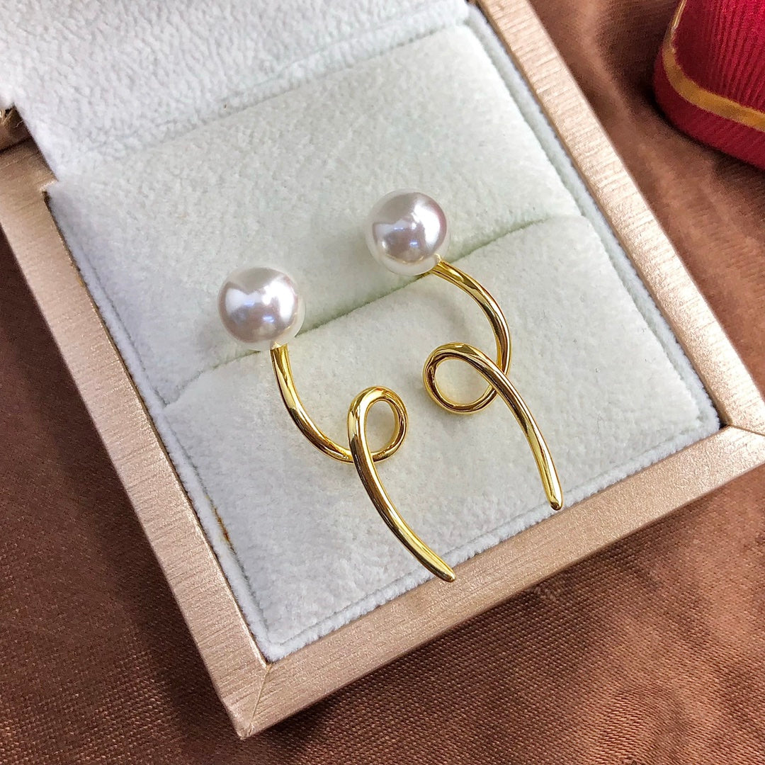 Curve 925 Sterling Silver Earring Accessories 9mm (Pearls Not Included)