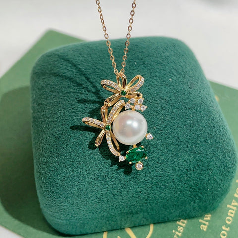 Bouquet Wrapping Pendant 925 Sterling Silver Accessories 10mm (Pearls Not Included)