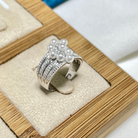 Chunky Ring 925 Sterling Silver Accessories 3mm (Pearls Not Included)