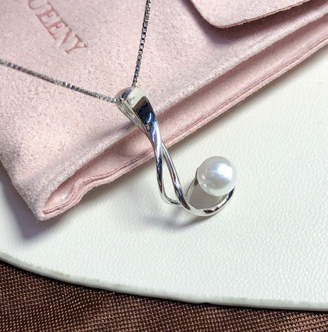 Pendant 925 Sterling Silver Accessories 10mm (Pearls Not Included)