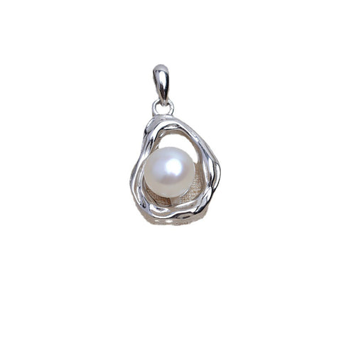 925 Sterling Silver Pearl Pendant Accessories 7-8mm (Pearls Not Included)