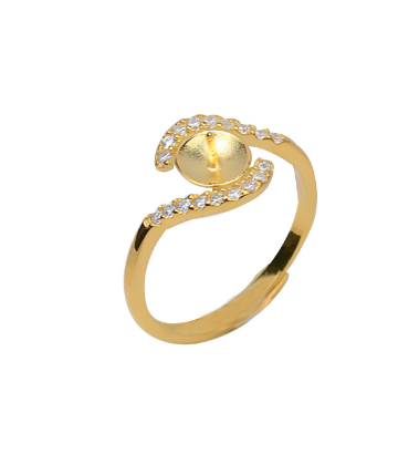 Double swirl Ring